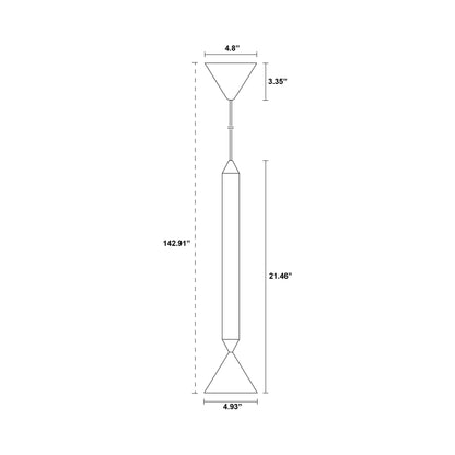 Apollo Pendant Light - line drawing.