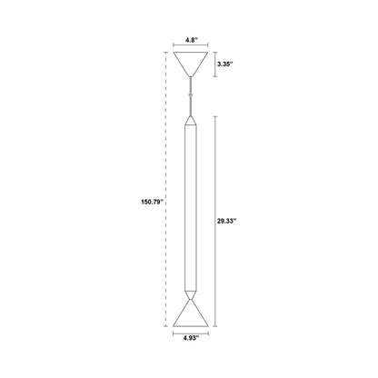 Apollo Pendant Light - line drawing.