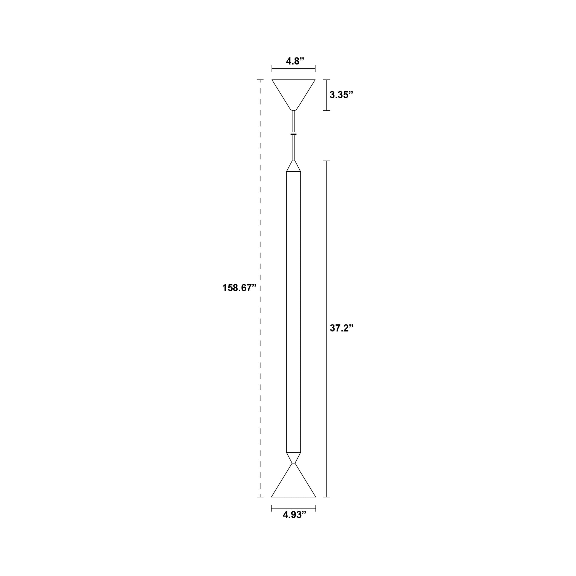 Apollo Pendant Light - line drawing.