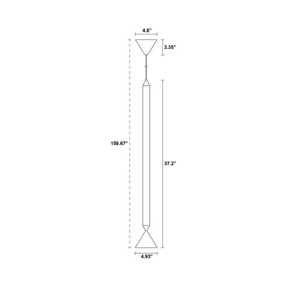 Apollo Pendant Light - line drawing.