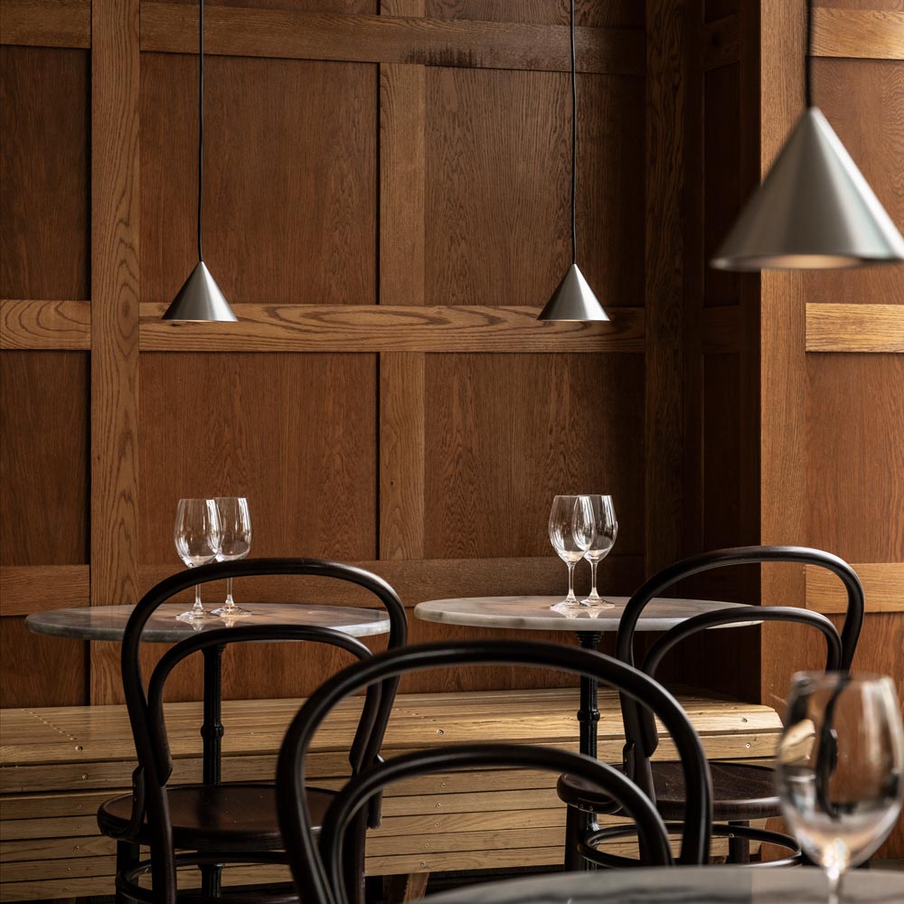 Apollo Zero Pendant Light in bar.