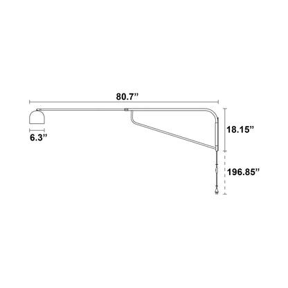 Bellman Wall Light - line drawing.