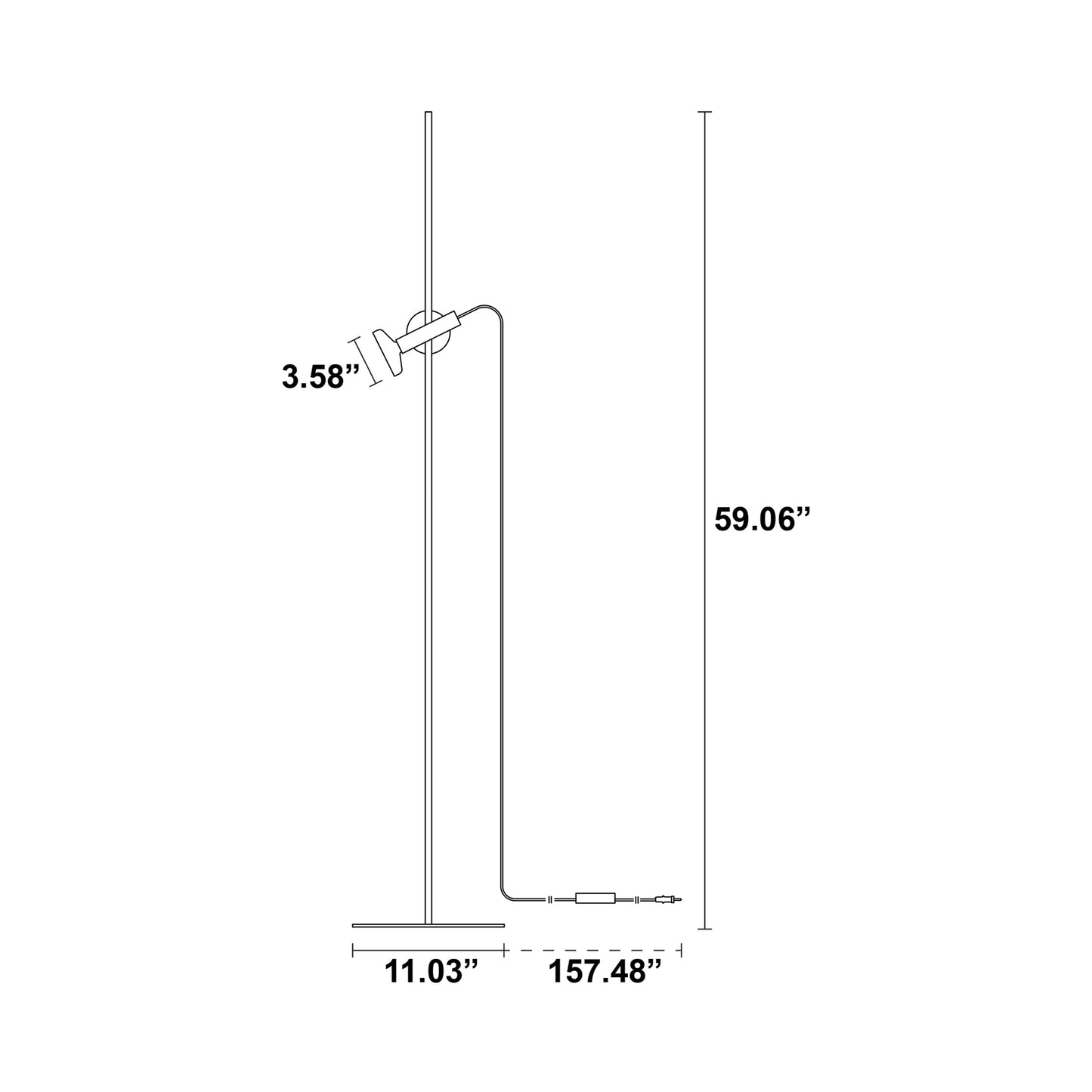 Blend Floor Lamp - line drawing.