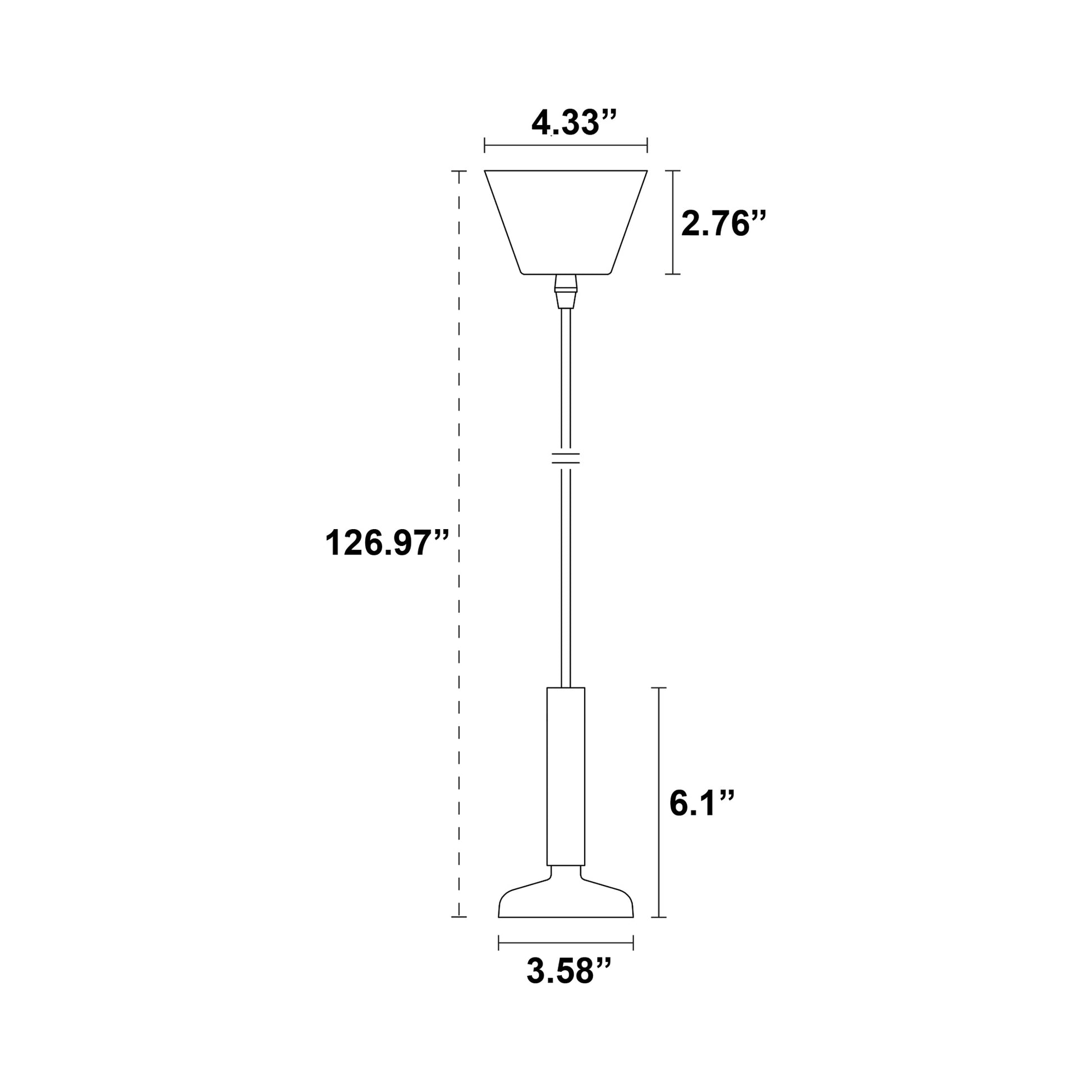 Blend Pendant Light - line drawing.