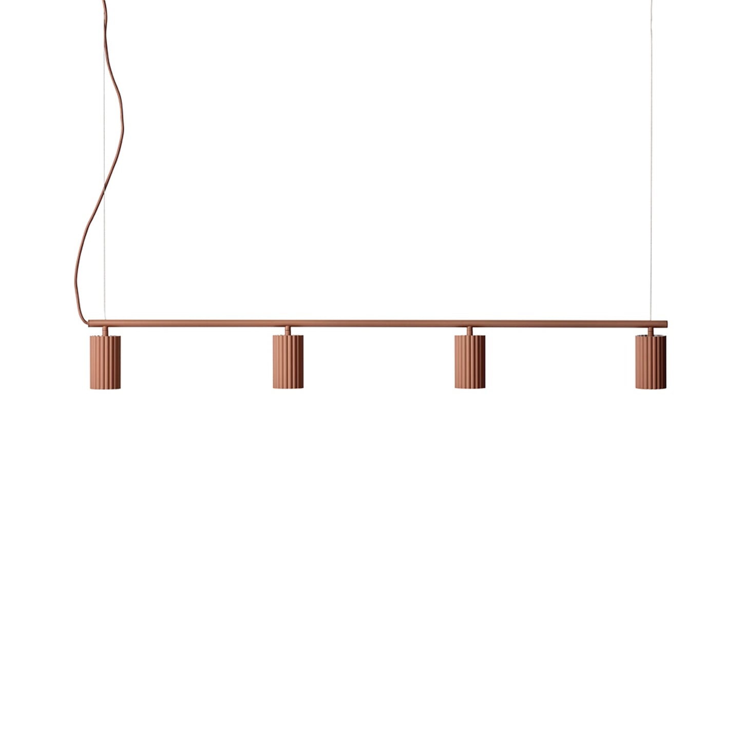 Donna Linear Pendant Light in Blush.