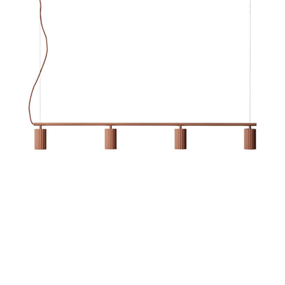 Donna Linear Pendant Light in Blush.