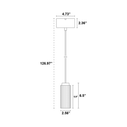 Donna Pendant Light - line drawing.