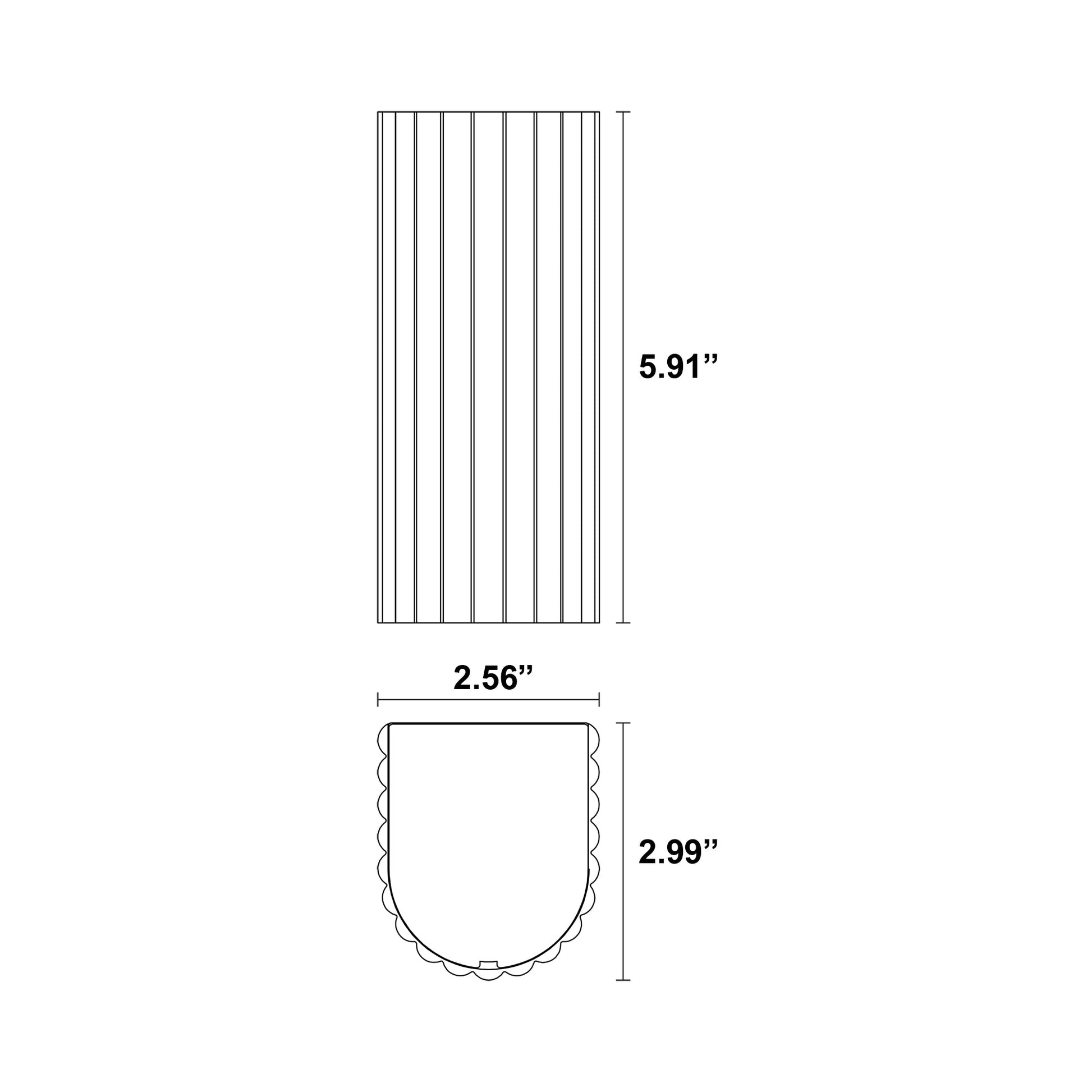 Donna Wall Light - line drawing.