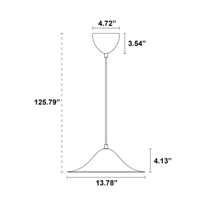 Hans Pendant Light - line drawing.