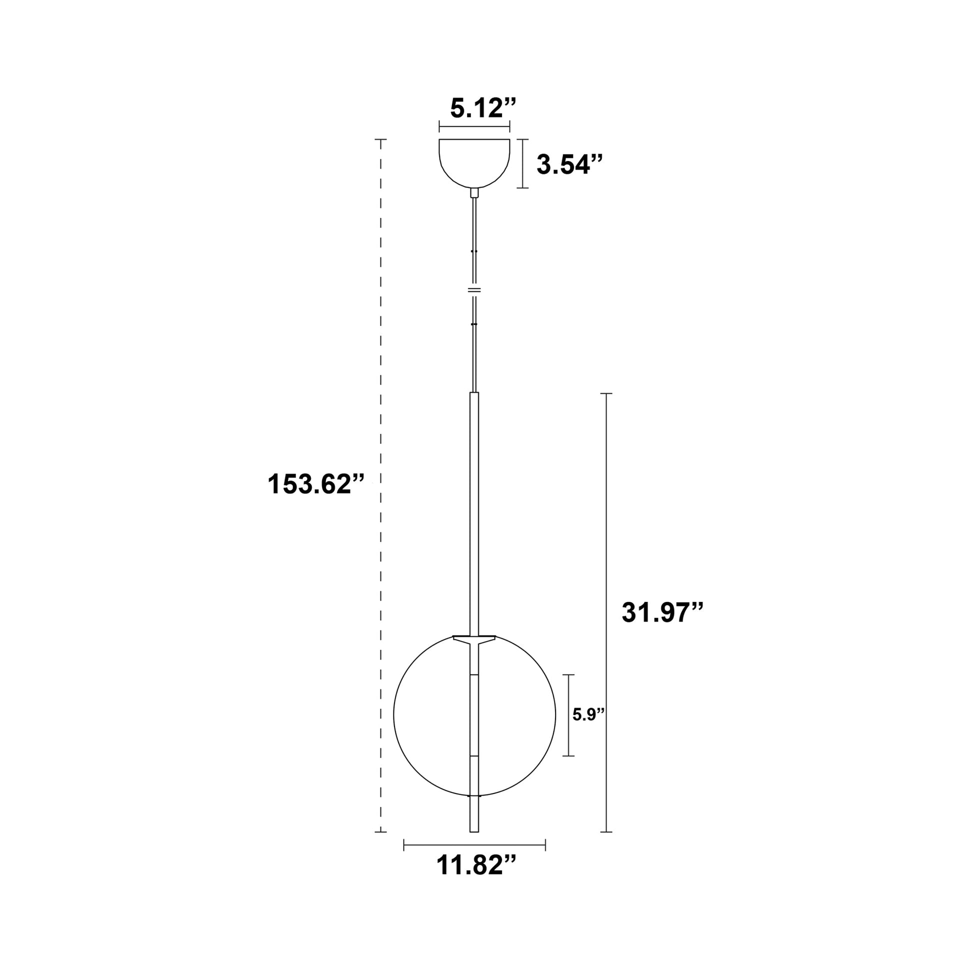Kandinsky Pendant Light - line drawing.