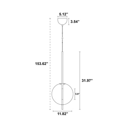 Kandinsky Pendant Light - line drawing.