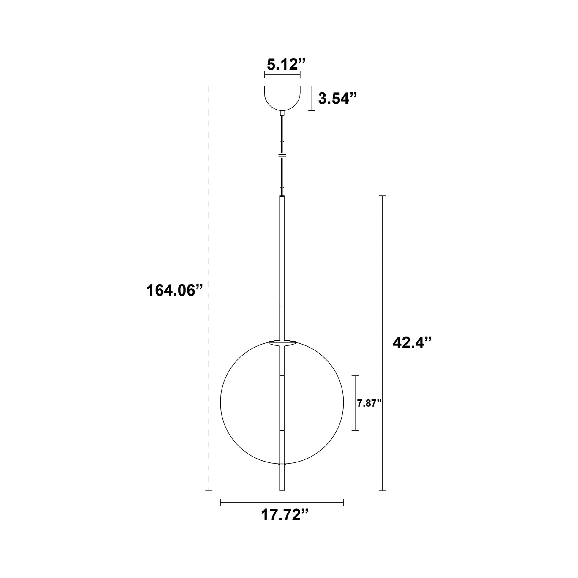 Kandinsky Pendant Light - line drawing.
