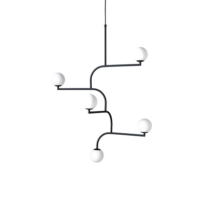 Mobil Pendant Light in Black (5-Light).