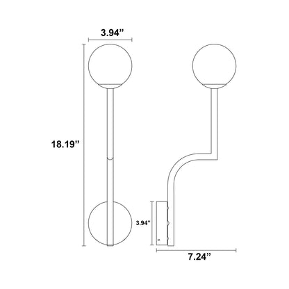 Mobil Wall Light - line drawing.