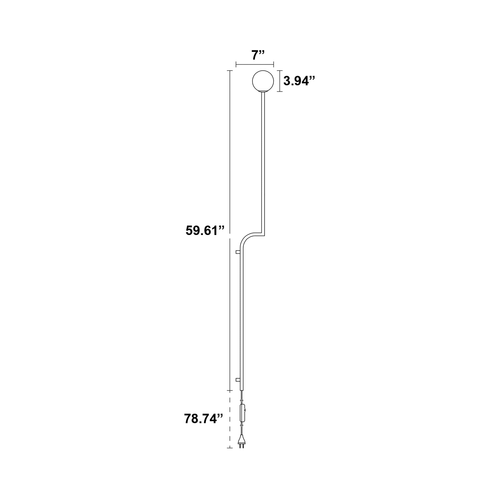 Mobil Wall Light - line drawing.