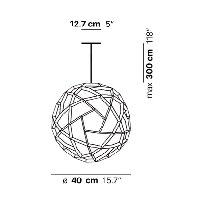 Havas Pendant Light - line drawing.