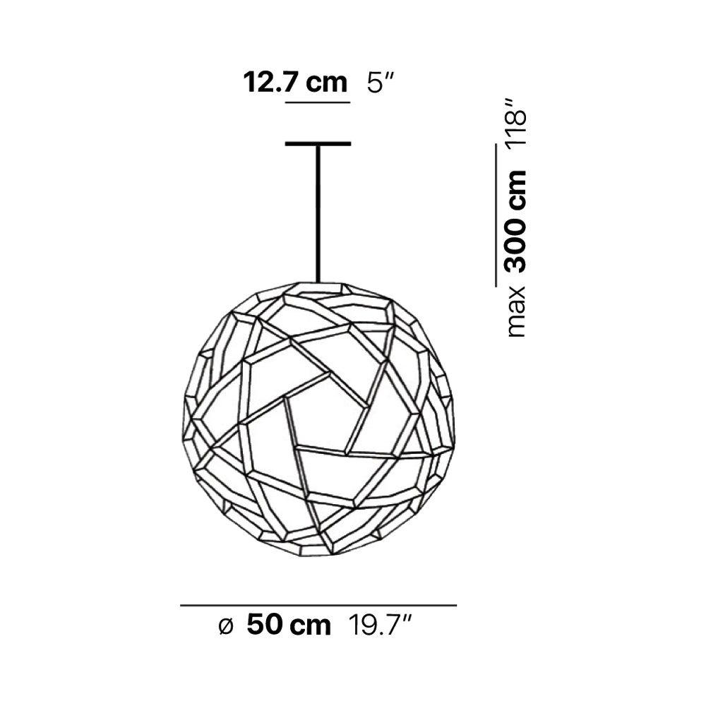 Havas Pendant Light - line drawing.