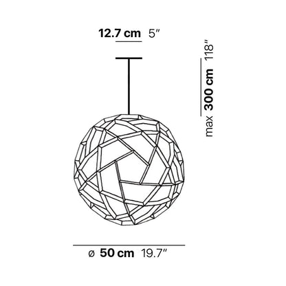 Havas Pendant Light - line drawing.