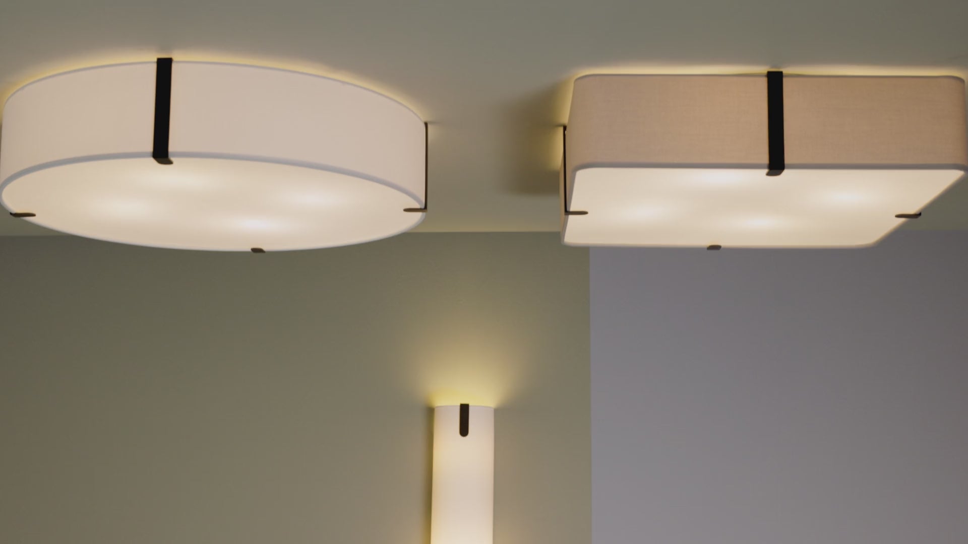 Elba Round Flush Mount Ceiling Light - Video.