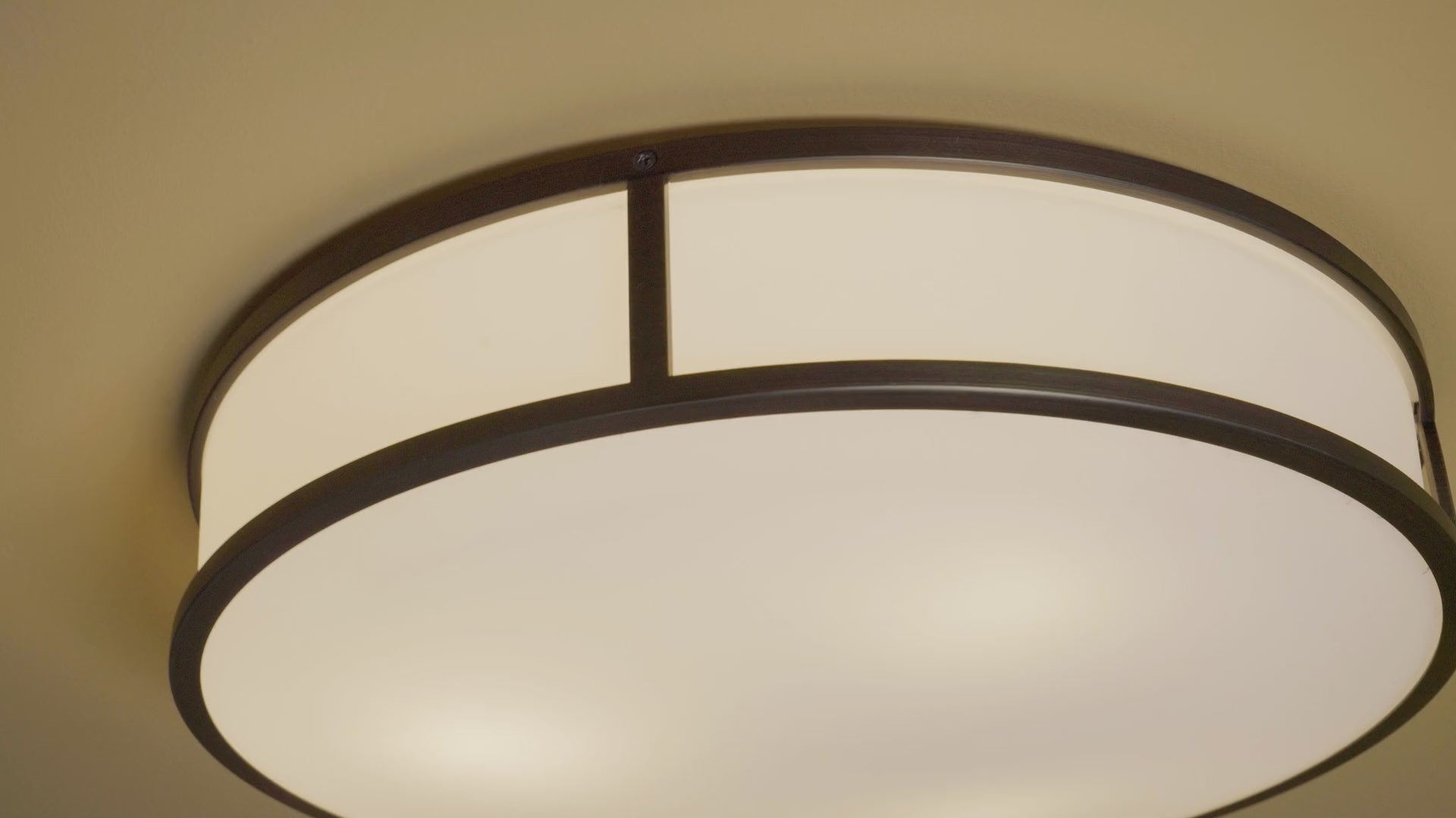 Mashiko Round Flush Mount Ceiling Light - Video.