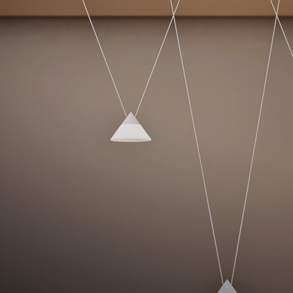 Suspenders® 1-Tier Linear Etched Glass Cone LED Chandelier