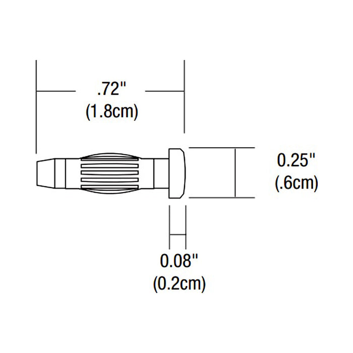 Monorail Flexible Conductive Connector - line drawing.