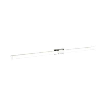 Tie Stix 2-Light 60-Inch LED Vanity Wall Light with Remote Power Supply in Chrome/White (1" Rectangle).