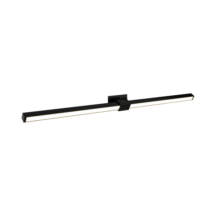 Tie Stix 2-Light Adjustable 24-Inch LED Vanity Wall Light with Remote Power in Satin Black (1" Rectangle ).
