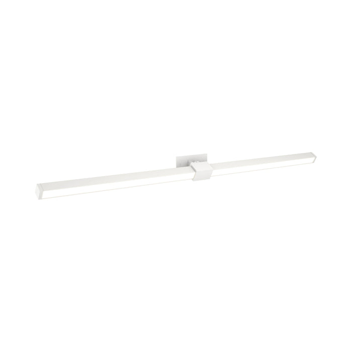Tie Stix 2-Light Adjustable 24-Inch LED Vanity Wall Light with Remote Power in White (1" Rectangle ).