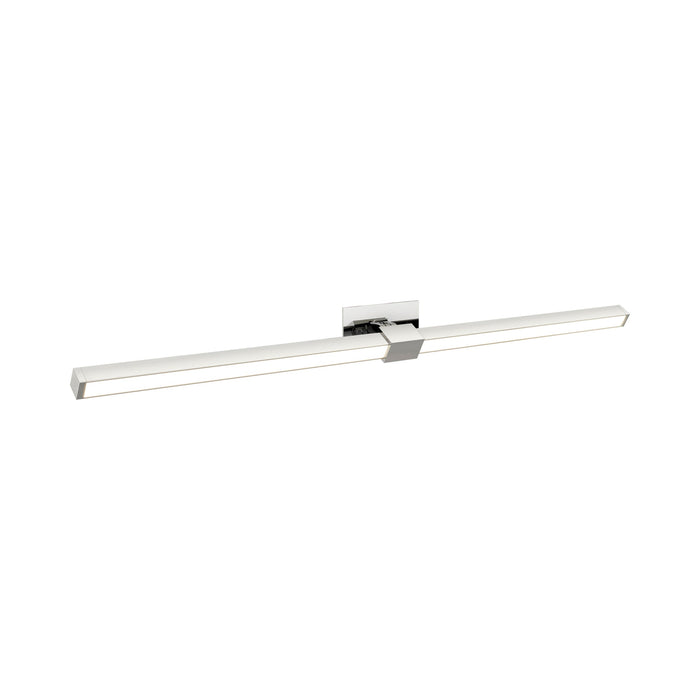 Tie Stix 2-Light Adjustable 24-Inch LED Vanity Wall Light with Remote Power in Chrome (2.3" x 4.6" Rectangle).