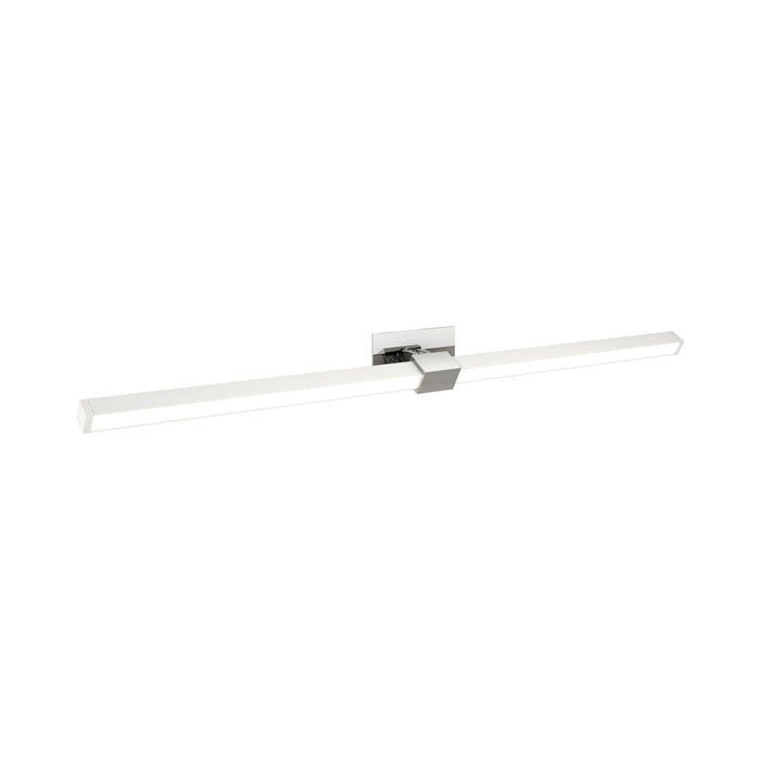 Tie Stix 2-Light Adjustable 24-Inch LED Vanity Wall Light with Remote Power in Chrome/White (2.3" x 4.6" Rectangle).