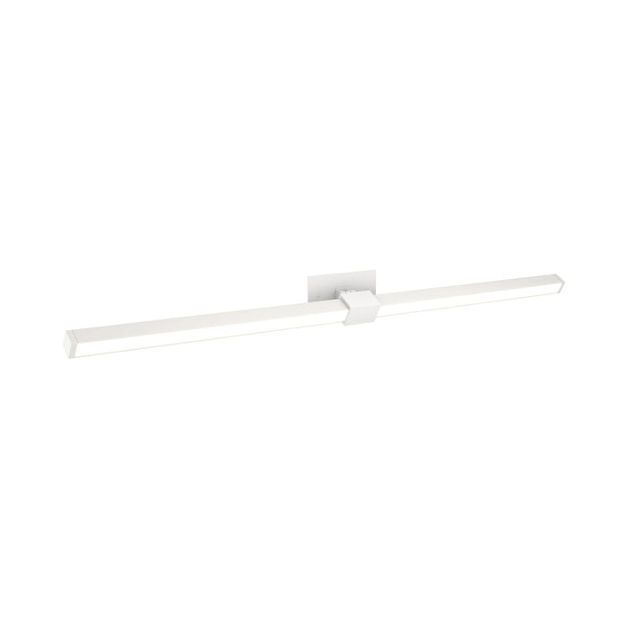 Tie Stix 2-Light Adjustable 24-Inch LED Vanity Wall Light with Remote Power in White (2.3" x 4.6" Rectangle).