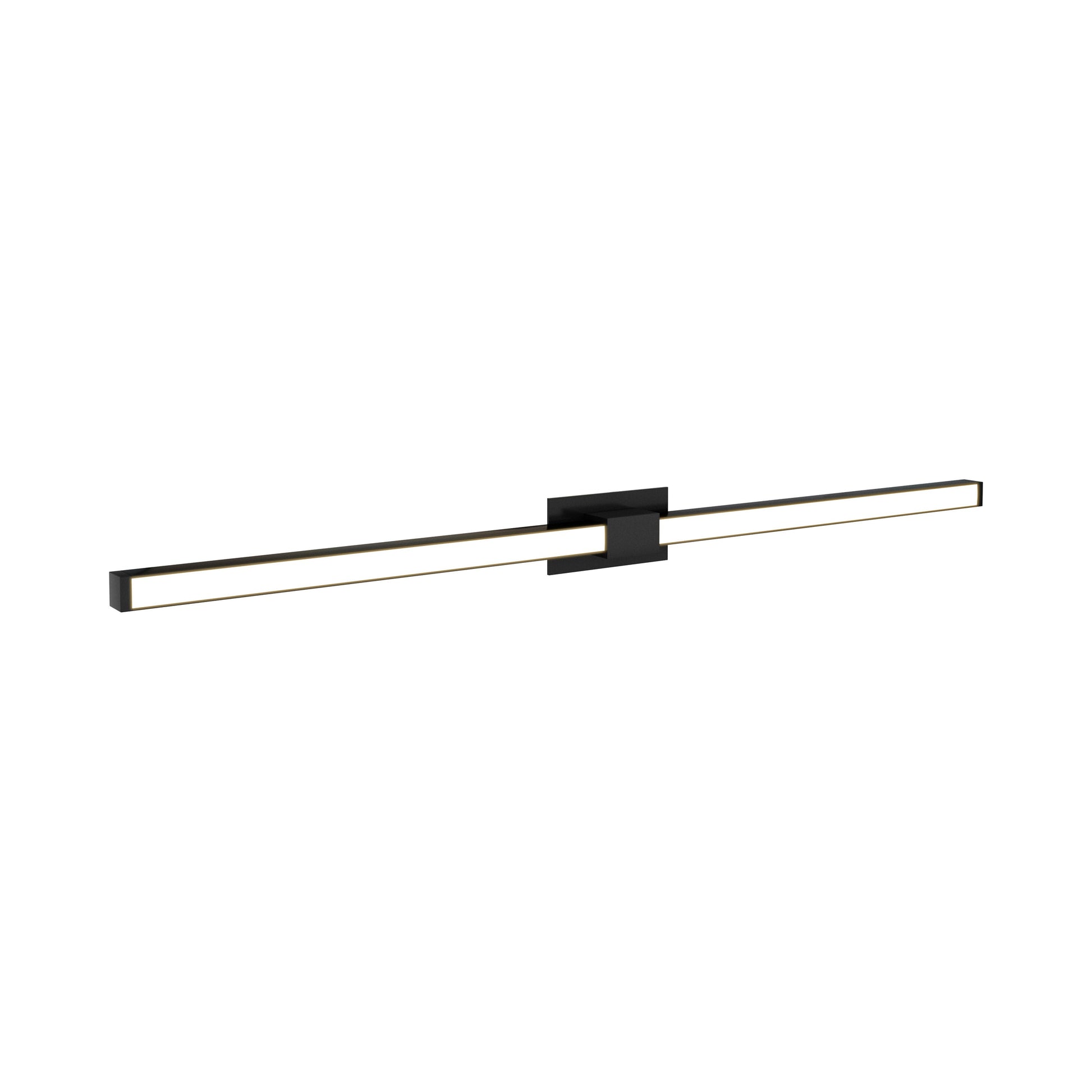 Tie Stix 2RE 2-Light LED Vanity Wall Light in Satin Black.