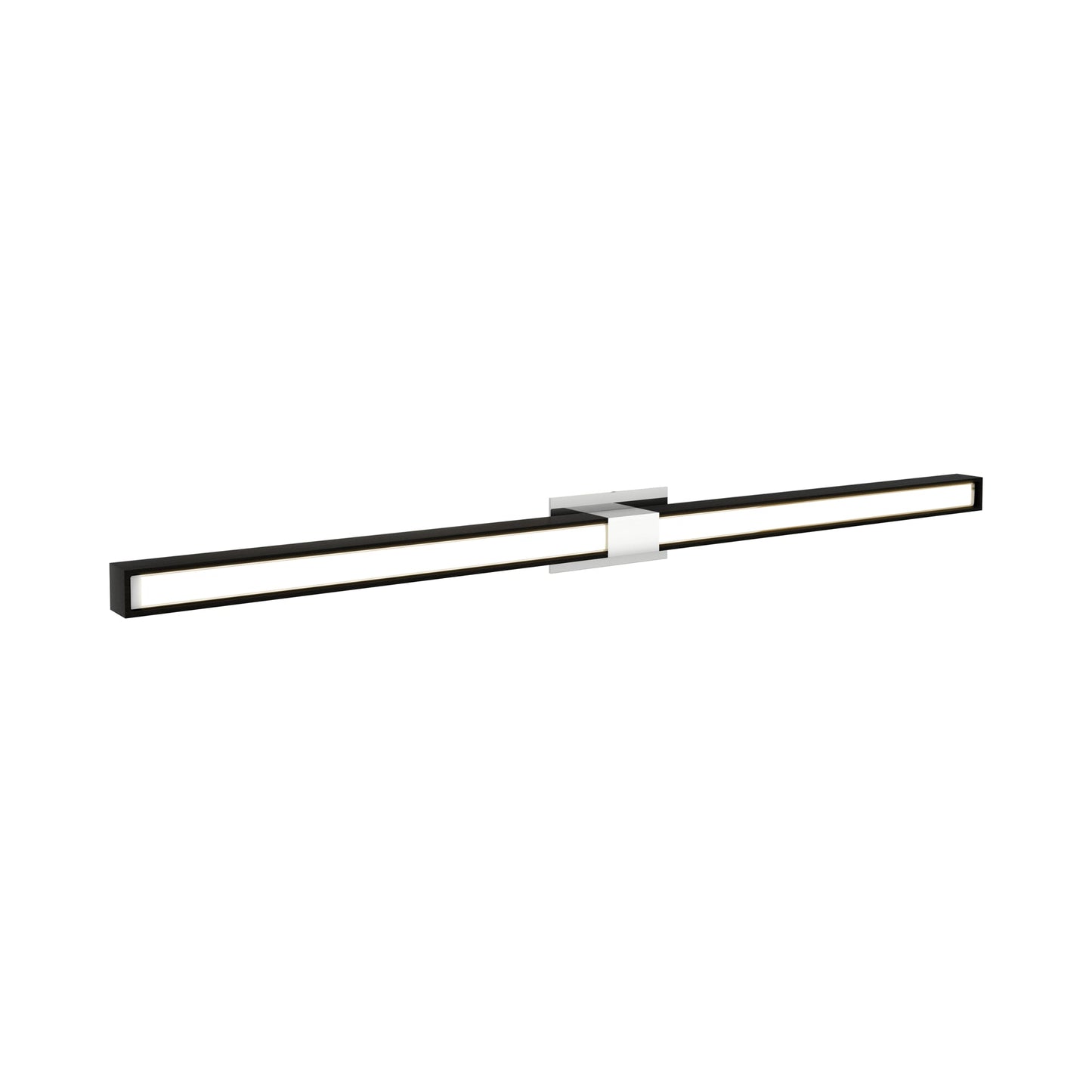 Tie Stix 2RE 2-Light LED Wood Vanity Wall Light in Chrome/Wood Espresso.