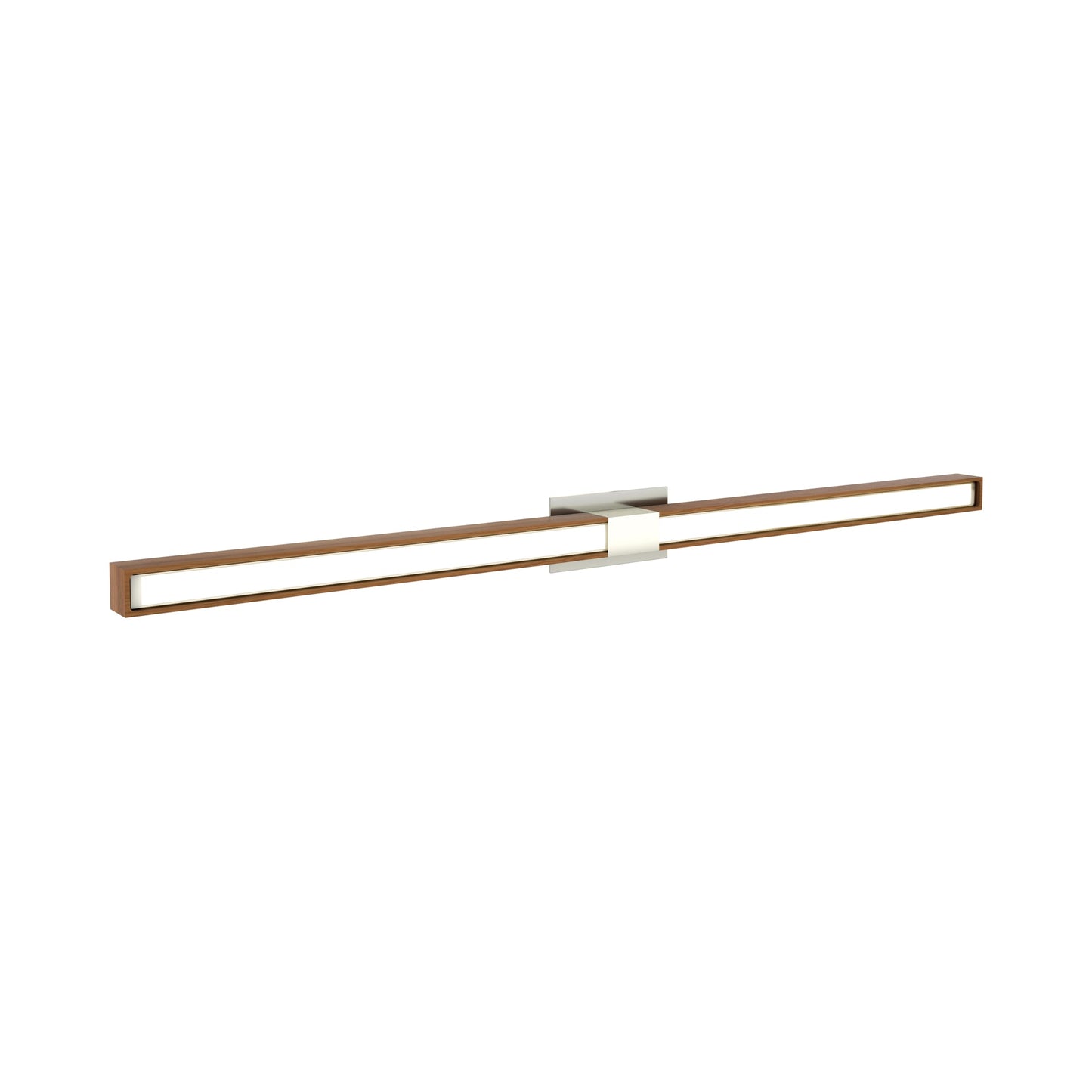 Tie Stix 2RE 2-Light LED Wood Vanity Wall Light in Satin Nickel/Wood Cherry.