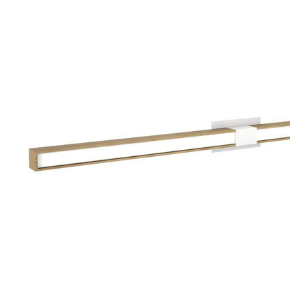Tie Stix 2RE 2-Light LED Wood Vanity Wall Light in Detail.