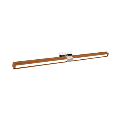 Tie Stix 2RE Adjustable 2-Light LED Wood Vanity Wall Light in Chrome/Wood Cherry.