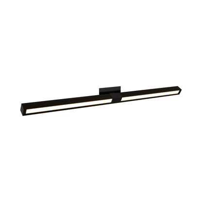 Tie Stix 2RE Adjustable 2-Light LED Wood Vanity Wall Light in Satin Black/Wood Espresso.
