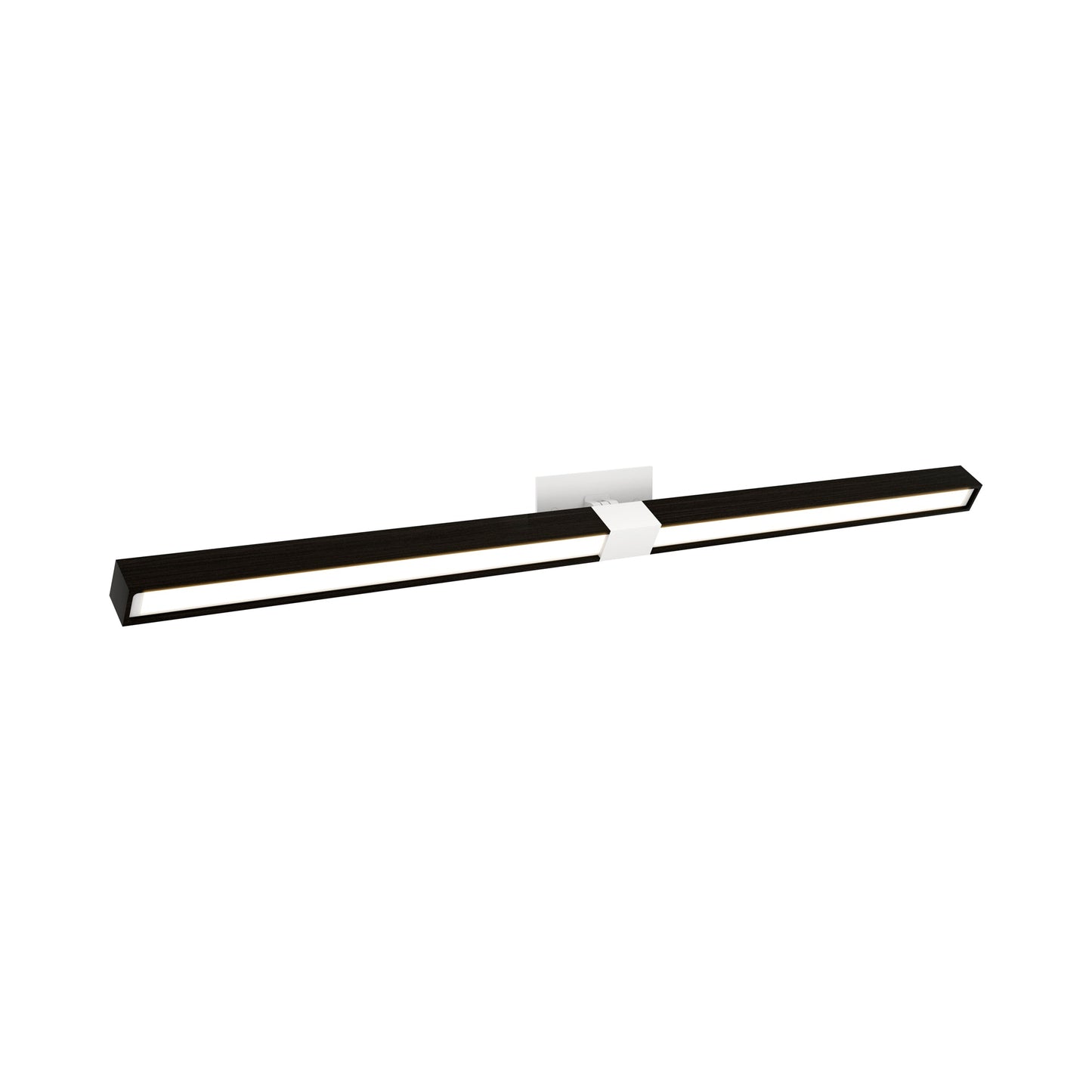 Tie Stix 2RE Adjustable 2-Light LED Wood Vanity Wall Light in White/Wood Espresso.