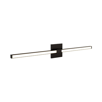 Tie Stix 4SQ 2-Light LED Vanity Wall Light in Antique Bronze.