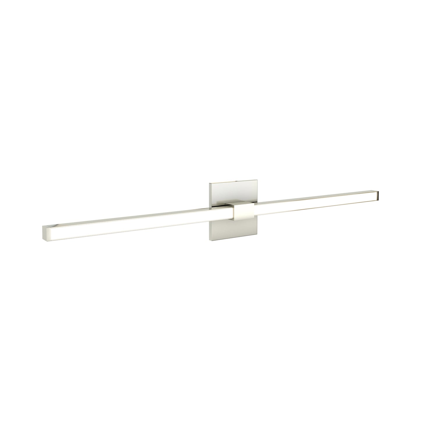 Tie Stix 4SQ 2-Light LED Vanity Wall Light in Satin Nickel.