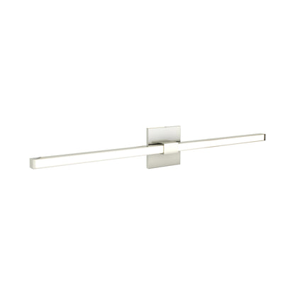 Tie Stix 4SQ 2-Light LED Vanity Wall Light in Satin Nickel.