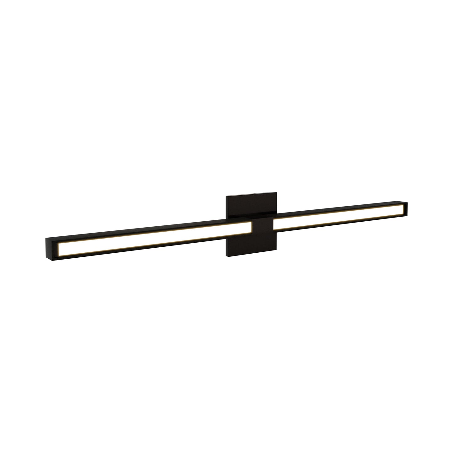 Tie Stix 4SQ 2-Light LED Wood Vanity Wall Light in Antique Bronze/Wood Espresso.