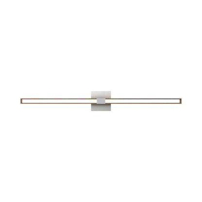 Tie Stix 4SQ 2-Light LED Wood Vanity Wall Light in Detail.
