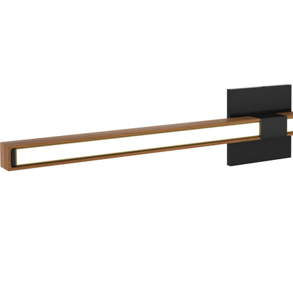 Tie Stix 4SQ 2-Light LED Wood Vanity Wall Light in Detail.