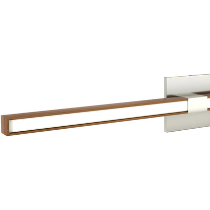 Tie Stix 4SQ 2-Light LED Wood Vanity Wall Light in Detail.