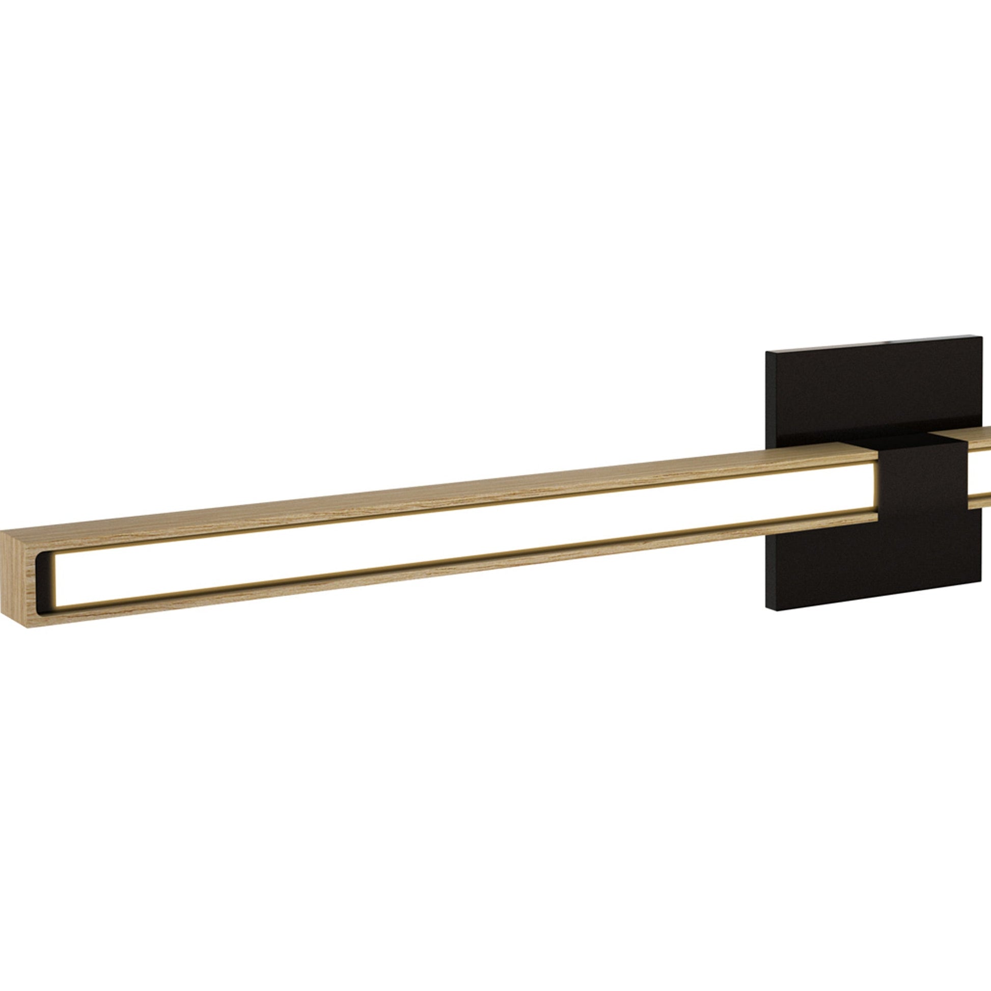 Tie Stix 4SQ 2-Light LED Wood Vanity Wall Light in Detail.