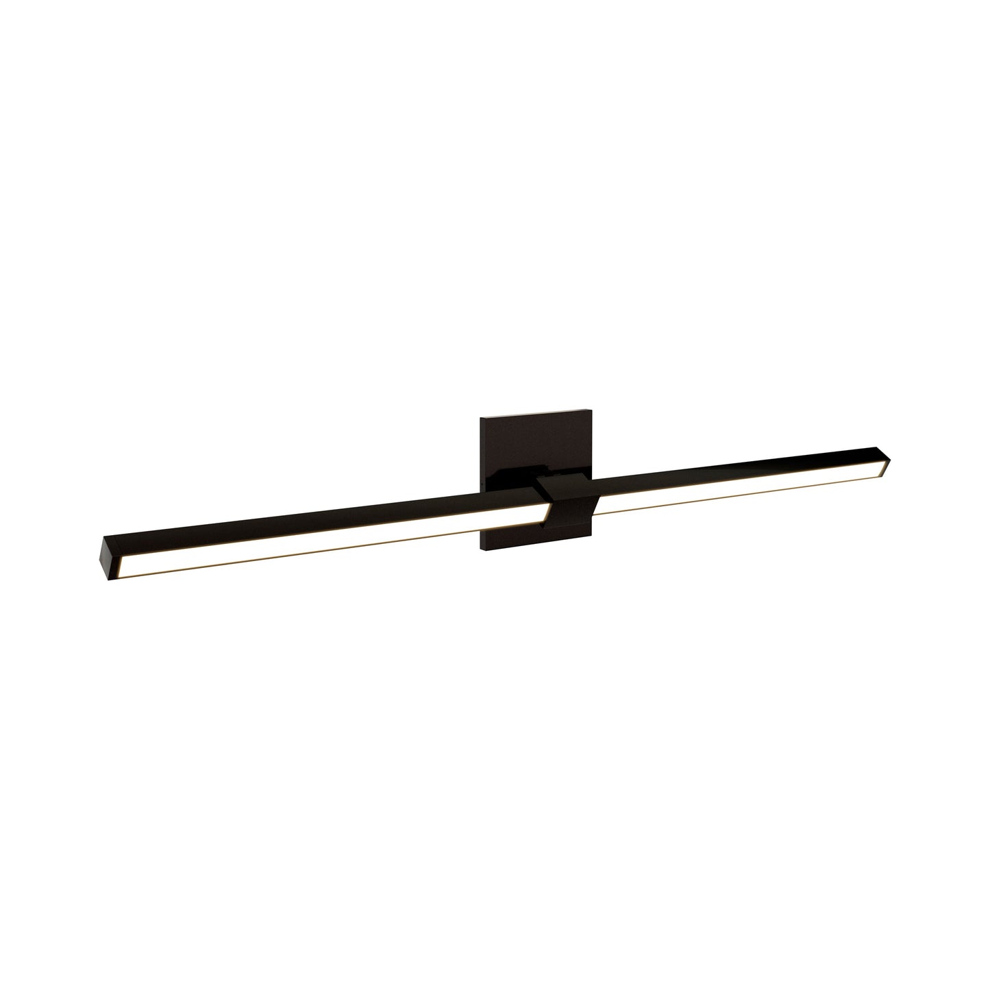 Tie Stix 4SQ Adjustable 2-Light LED Vanity Wall Light in Antique Bronze.