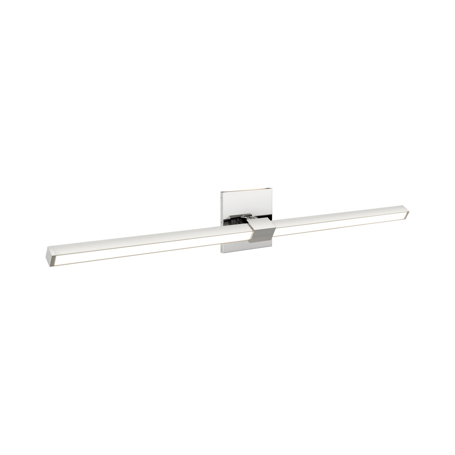 Tie Stix 4SQ Adjustable 2-Light LED Vanity Wall Light in Chrome.