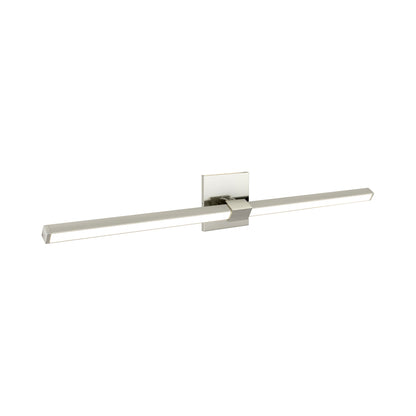 Tie Stix 4SQ Adjustable 2-Light LED Vanity Wall Light in Satin Nickel.